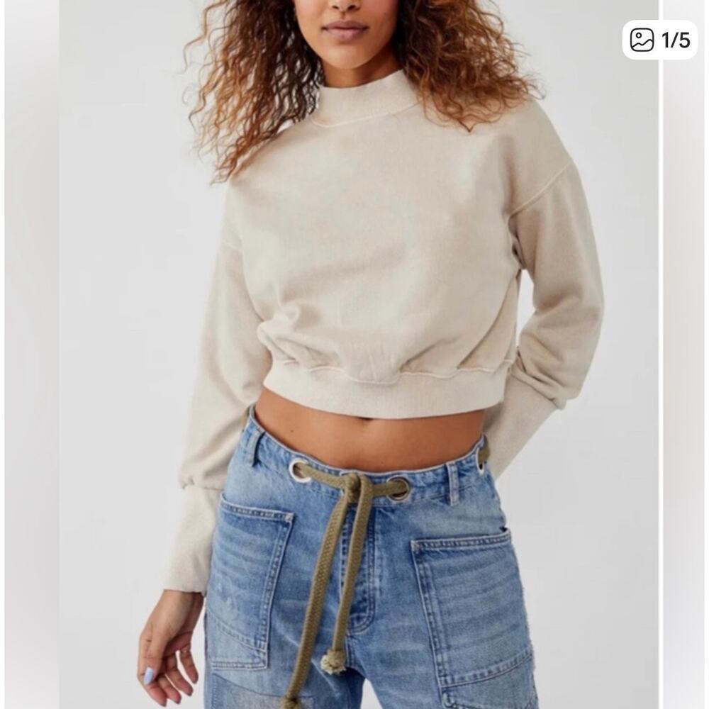 We The Free Nikki Sweatshirt in Champagne Dream Large